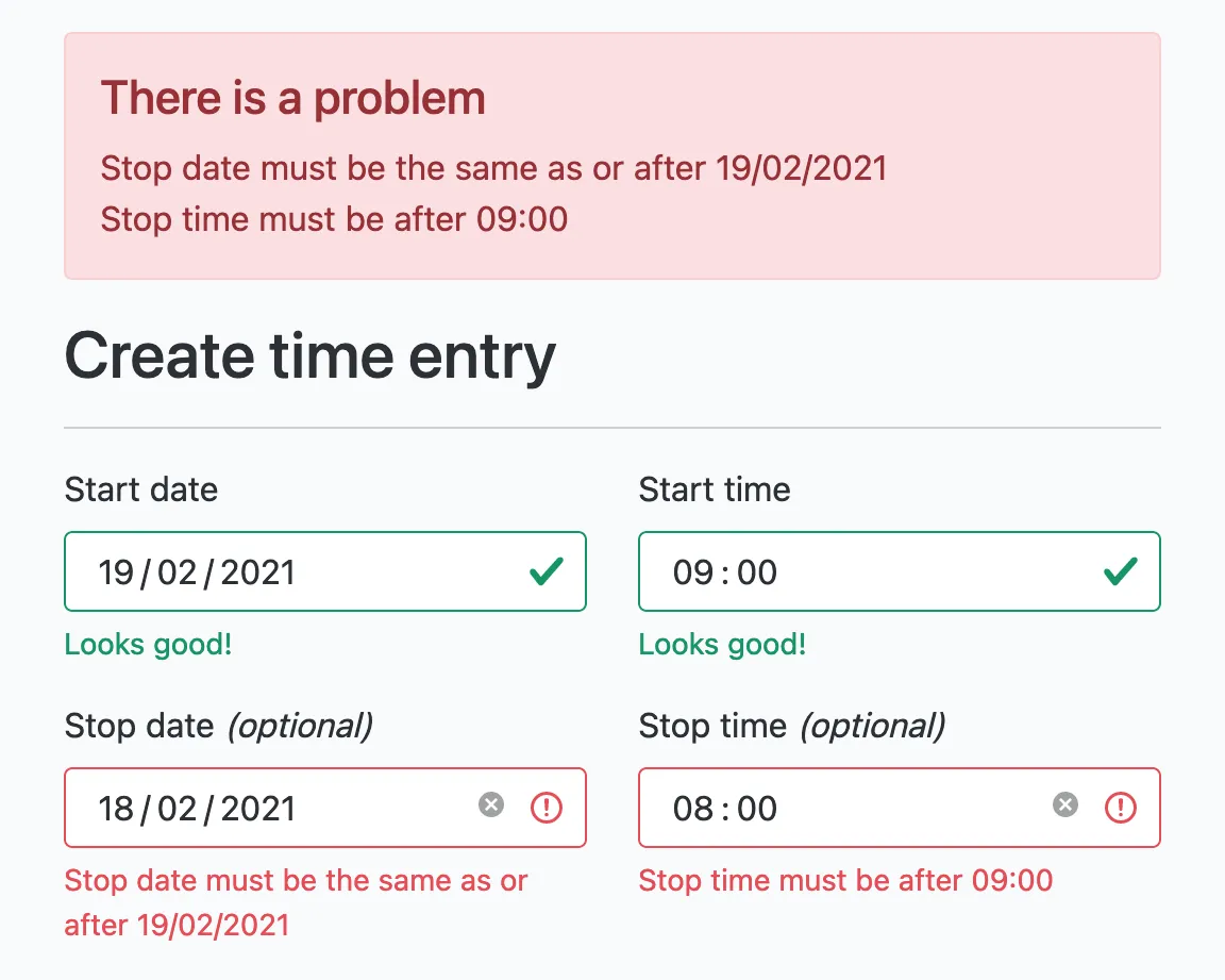 Form improvements