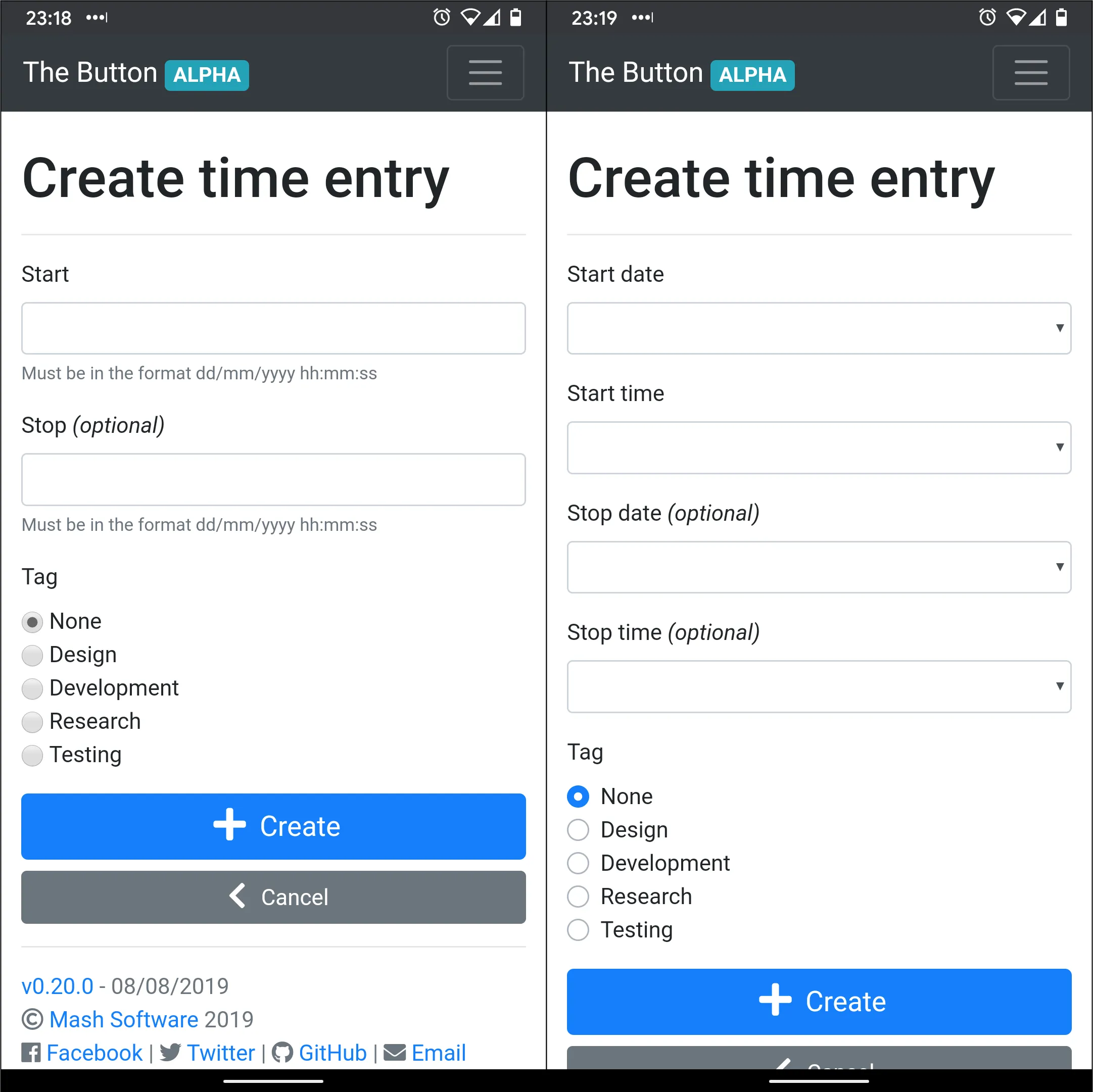 Before and after custom radio buttons